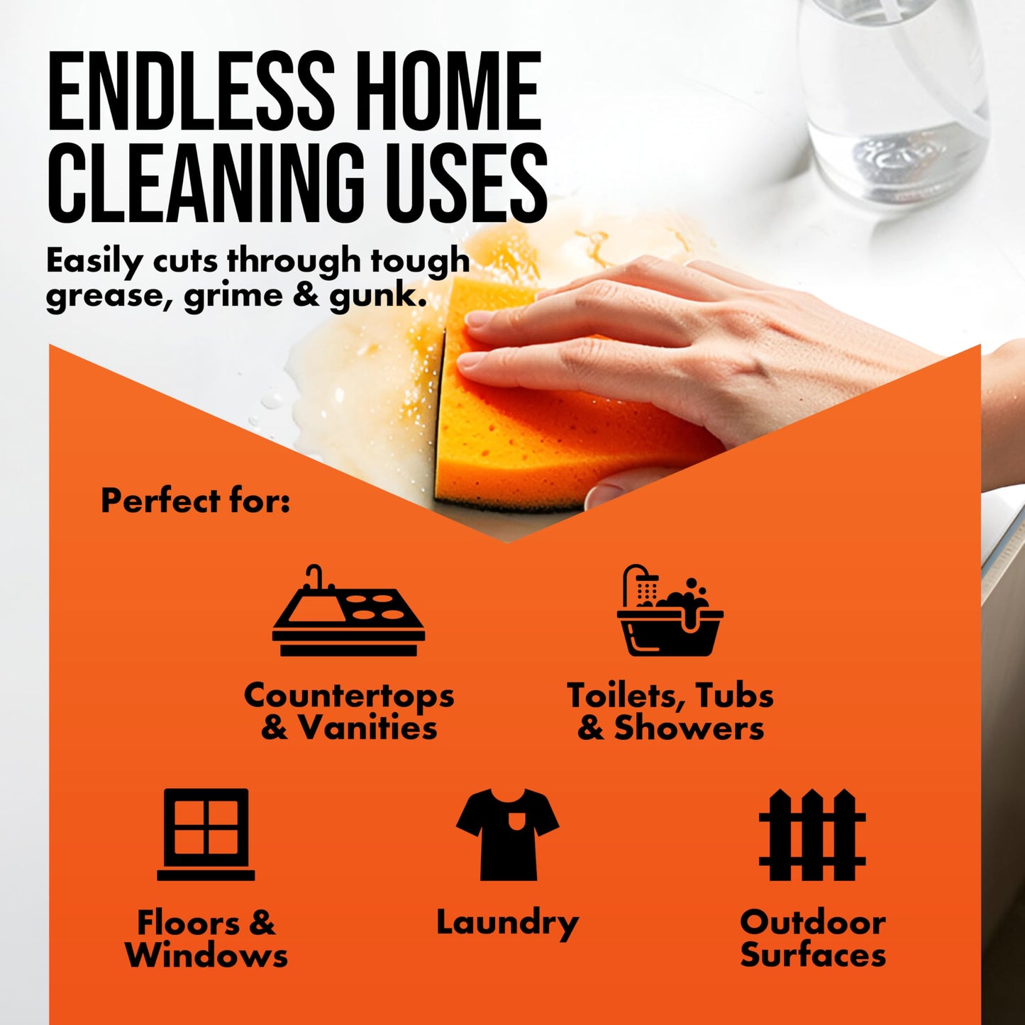 HARRIS 30% Extra Strength Concentrated Vinegar for Home Cleaning and Outdoor Use, #1 Cleaning Vinegar Brand in America, Citrus Scent, 32 Fl Oz Makes