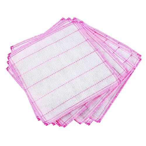 Snadulor 10Pcs Wood Fiber Cleaning Cloths Bamboo Blend Dish Cloths Super Absorbent Kitchen Cleaning Cloth Dish Towels,9.8" x 9.8"