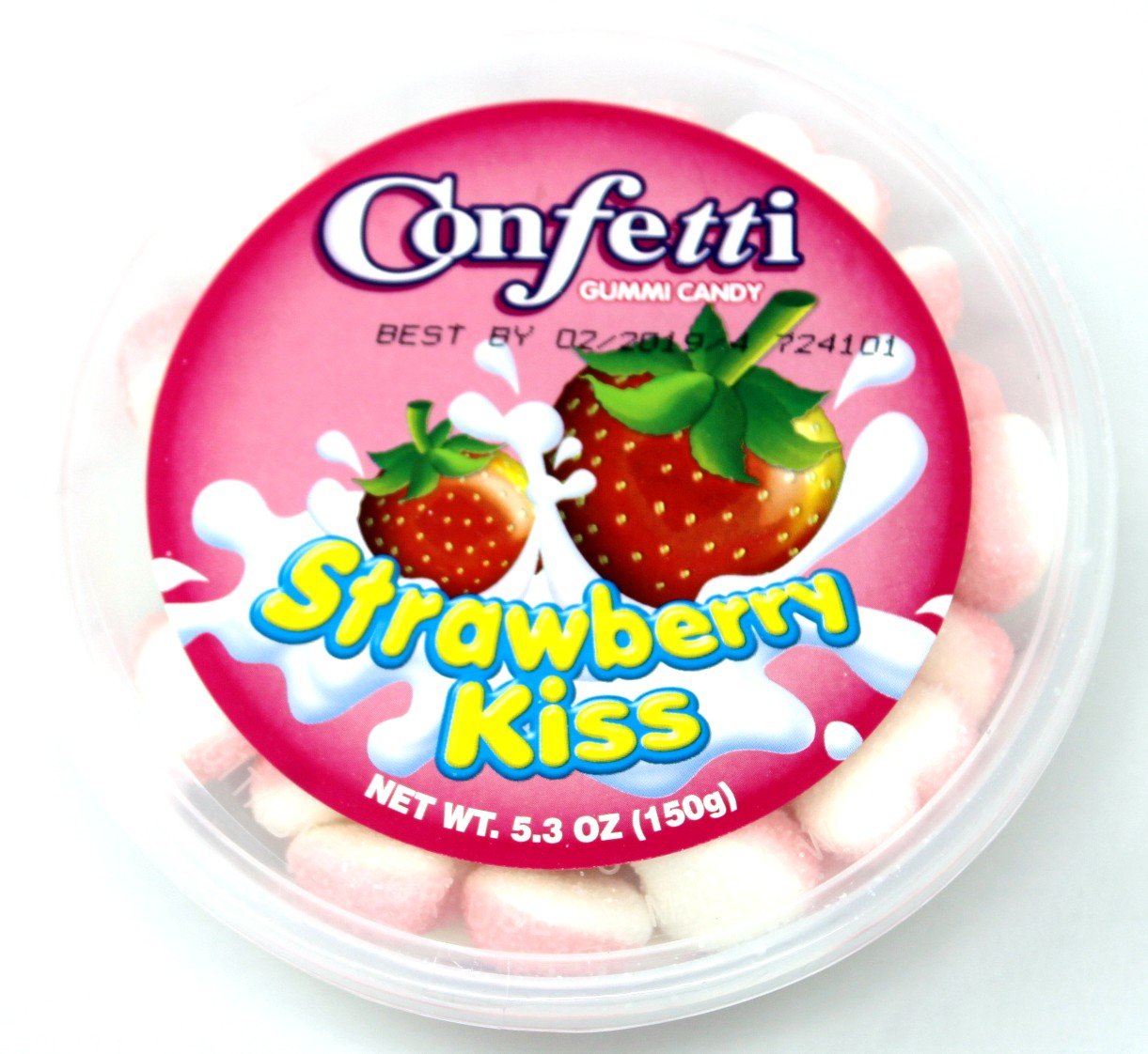 Confetti Gummi Candy Variety Pack - Strawberry Kiss | Brite Sour Worm Gummies | Shark (3 tubs of Gummies - 1 of each)