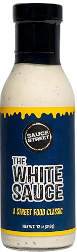 Sauce Street - The White Sauce | Tangy & Mild Spice | Street-Food Style | Best For Rice Bowls, Tacos, Pizza, Sandwiches and Grilled Favorites | 12oz