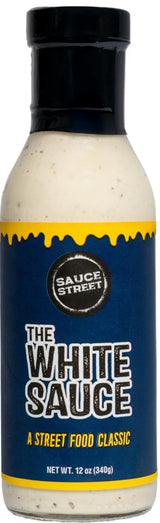 Sauce Street - The White Sauce | Tangy & Mild Spice | Street-Food Style | Best For Rice Bowls, Tacos, Pizza, Sandwiches and Grilled Favorites | 12oz