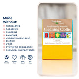Truly Free Reusable Cleaning Cloth, 2 Pack - Multipurpose Super Absorbent, Reusable, Durable, Washable Kitchen Towels, Cleaning Rags, Cloth Wipes