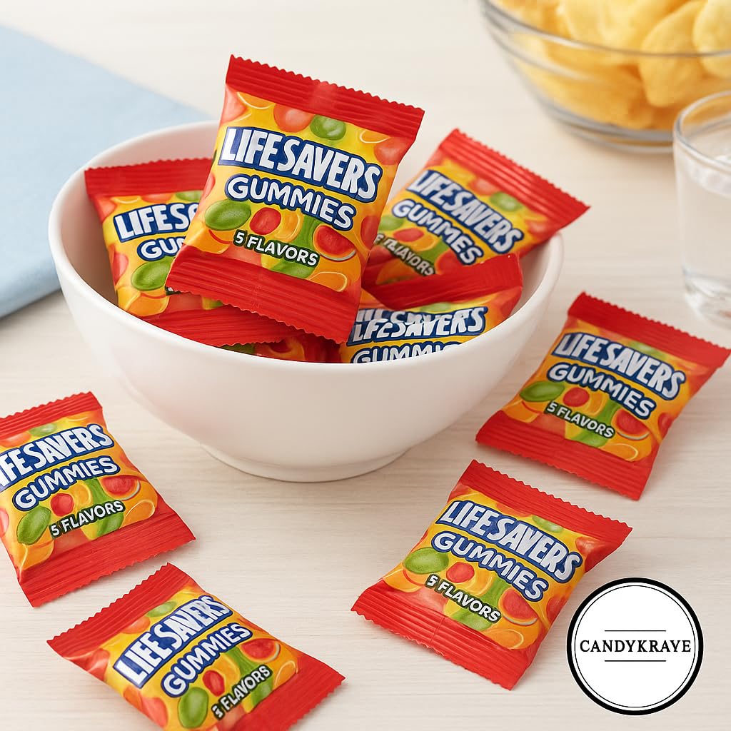 LifeSavers Gummies Candy - Assorted Fruity Flavors - Delicious Gummy Candy Assortment for Birthdays, New Year, Christmas, Valentines Day, Pinata