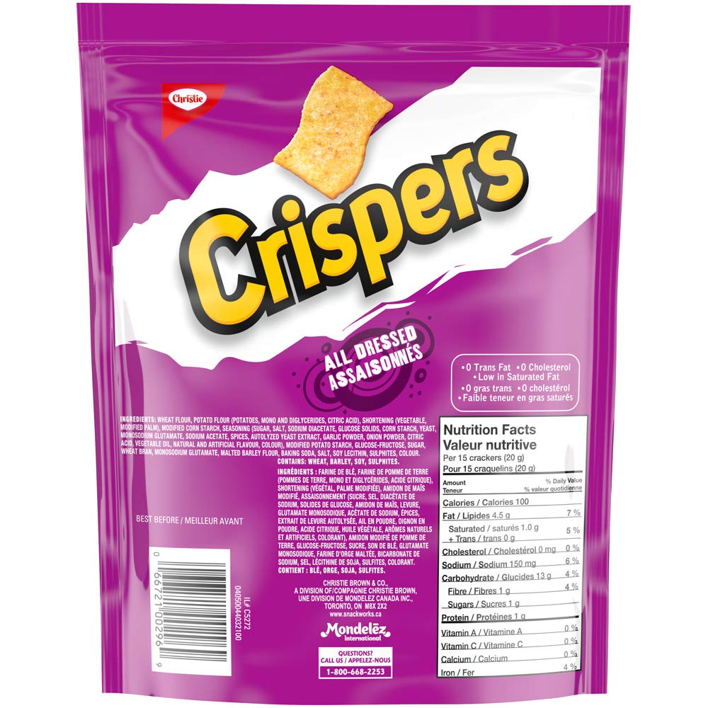 Crispers Christie All Dressed, 175g/6.17 Ounces {Imported from Canada}