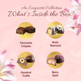 Mother's Day Chocolate Gift Box, Surprise Mom with Luxury Chocolates, USA Handcrafted Mouthwatering Berry Swirl, Savory Crispies & Hazelnut truffle