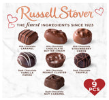 Russell Stover Valentine's Day Red Foil Heart - Assorted Milk and Dark Chocolate Candy - Perfect for That Special Someone - 9 Pieces