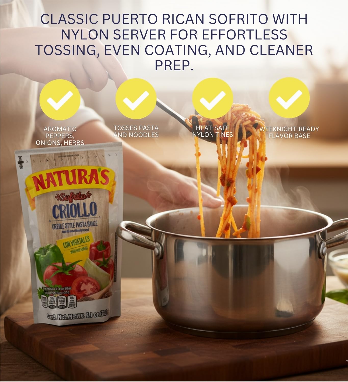 2x Paste Tomato Criollo 7.1 oz Bundle with Nylon Pasta Server - Rich Creole-Style Organic Tomato Paste Sauce with Chili, Onion, and Cumin for Cooking