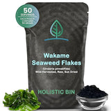 Holistic Bin Wakame Seaweed Flakes | Wild-Caught Atlantic Wakame for Miso Soup, Ramen, Salad Mix Recipes, & Healthy Snacks | Dried Seaweed/Nori