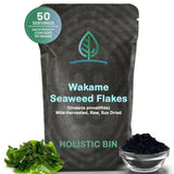 Holistic Bin Wakame Seaweed Flakes | Wild-Caught Atlantic Wakame for Miso Soup, Ramen, Salad Mix Recipes, & Healthy Snacks | Dried Seaweed/Nori