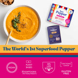 Spicewell - New Pepper in Travel Ready Packets - Ayurvedic Black Pepper with Turmeric, 21 Plant-Based Vitamins and Minerals - Fine Ground, 30 Count