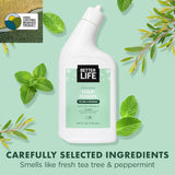 Better Life Toilet Bowl Cleaner, Plant-based, Stain & Odor Remover, Tea Tree & Peppermint Scent Cleaning Gel, Liquid Bathroom Cleaners for Household