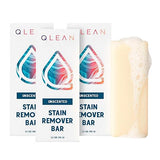 QLEAN Stain Remover Bar for Clothes (3-Pack) - Plant-Based Laundry Stain Stick, Removes Grease Wine Coffee Blood & Grass Stains, Non-Toxic
