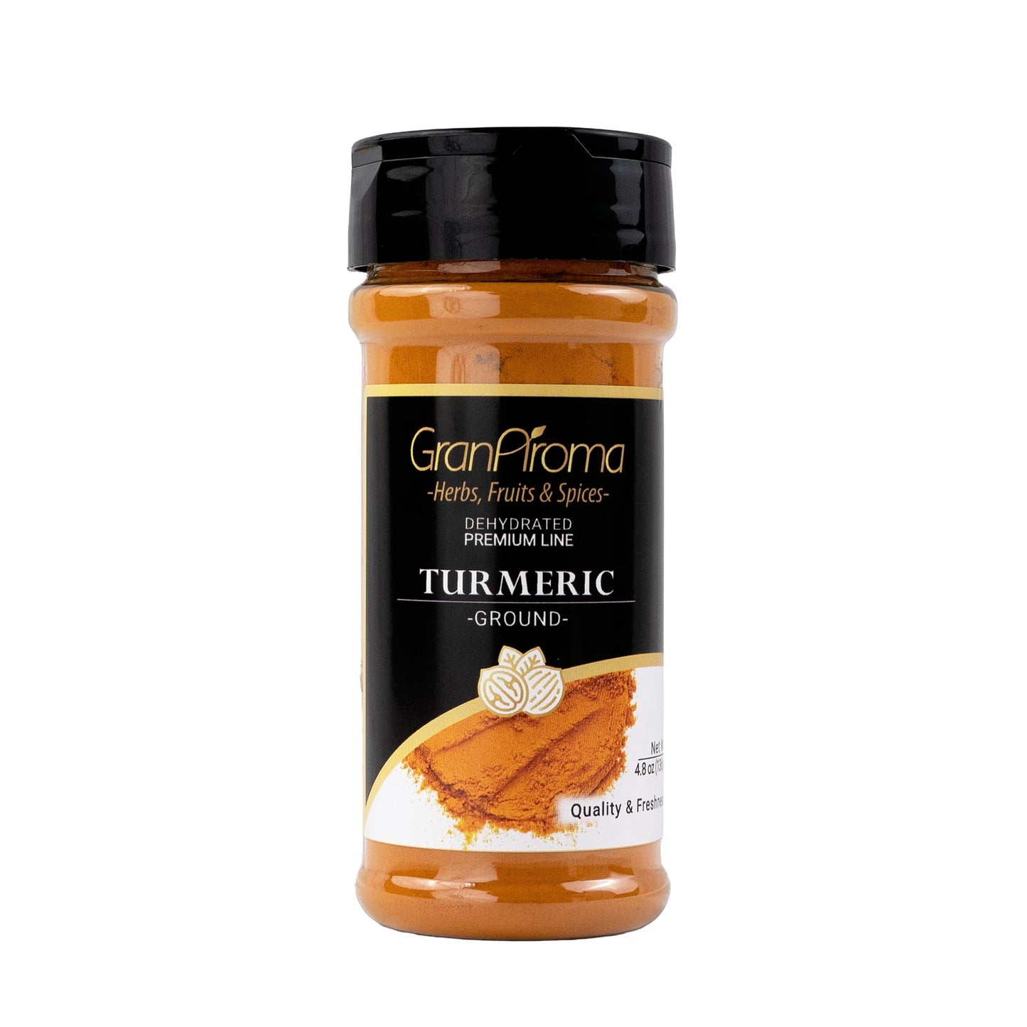 GranAroma Ground Turmeric, Earthy Flavor, Essential Spice for Cooking (4.8 Ounce)