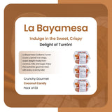 La Bayamesa | Caribena | Turron (Coco y Leche) | 6 Oz (170g) | Sugar, Coconut and Milk candy | Pack of 03 Crunchy Gourmet Coconut Candy