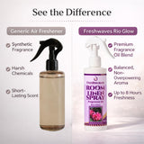 Freshwaves Room and Linen Spray | Rio Glow Fragrance Oil | Air Spray Freshener | Room Spray Odor Eliminator | Air Freshener Sprays for Home, Office