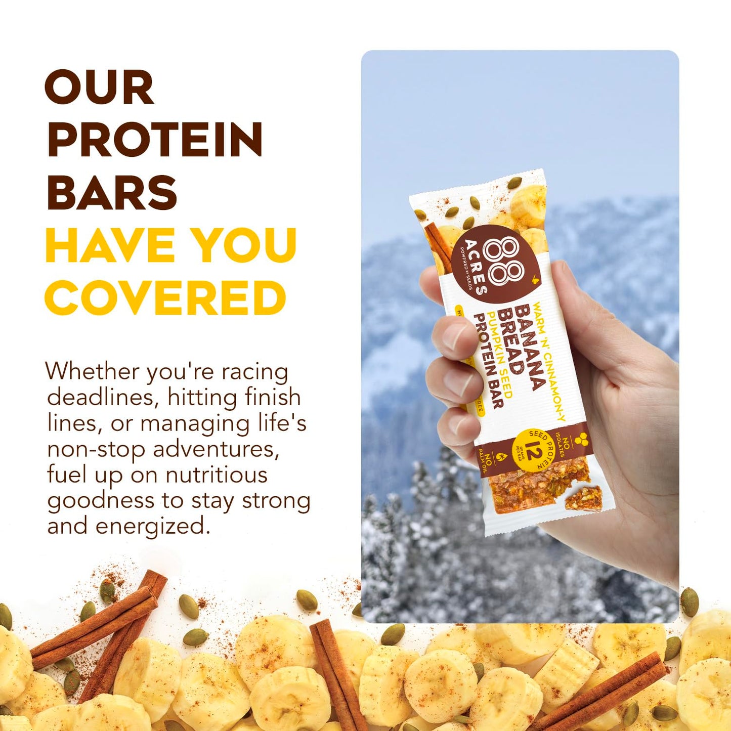 88 ACRES Banana Bread Seed Protein Bar, 1.9 OZ