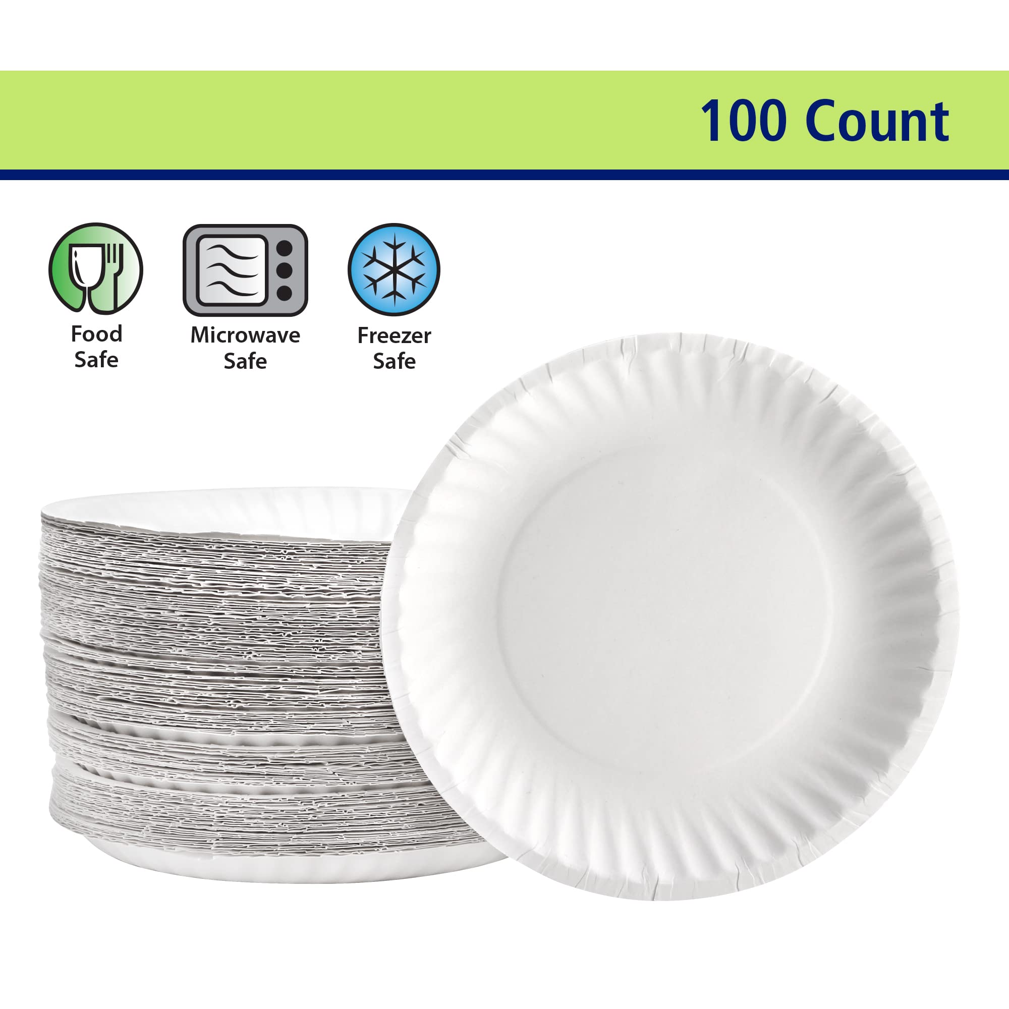Nicole Home Collection White Paper Plates (6 in - 100 count)