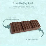 Missy J's Organic Carob Coconut, Almond and Sea Salt Truffley Treats 12 Pack, Vegan Gluten and Caffeine free, Healthy Substitute for Chocolate