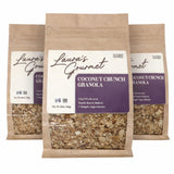 Laura's Gourmet Granola Coconut Crunch, 12 oz - 3 packs, Gluten-Free Oats, Vegan, Dairy & Soy Free Snack, Organic Agave & Coconut Chips, Artisan