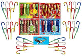 AirHeads, Star burst, Skittlles, and DumDums Candy Canes 48 Count - Holiday Fruity Candy Cane Variety Pack for Christmas Treat Bags, Gifting