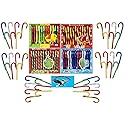 AirHeads, Star burst, Skittlles, and DumDums Candy Canes 48 Count - Holiday Fruity Candy Cane Variety Pack for Christmas Treat Bags, Gifting