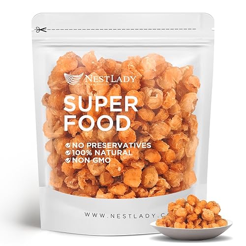NESTLADY Natural Dried Longan ,100% fruit Meat ,??,No Sugars , Used in teas, Snacks, Dessert, - Edible, Cooking, Premium Quality | Net weight: 1LB