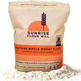 Sunrise Flour Mill Heritage Organic Whole Wheat Flour - 5 lbs | Milled from red hard wheat within 10 Days | Easier to Digest with Less Bloating | No