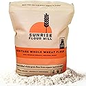 Sunrise Flour Mill Organic Heritage Whole Wheat Flour - 2 lbs | Easier to Digest with Less Bloating | No Bleaching or Bromating | Zero Additives