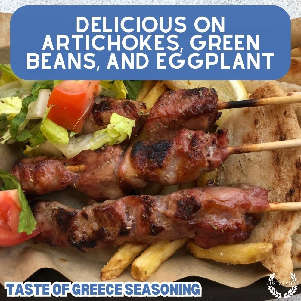 Taste of Greece | Gourmet Seasoning | Authentic Artisanal Spice Blend | Non GMO, All Natural | Handmade in Small Batches in USA | Sustainably Sourced