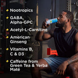 FOCUSAID Energy Blend, Brain Boosting Nootropics Drink, Alpha-GPC, GABA, B-Complex, Yerba Mate, Green Tea, 100% Clean, 100mg Natural Caffeine, 12-oz