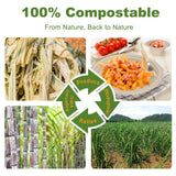 150 Pcs Disposable Paper Plates and Bowls Bulk, 50 Pack Compostable Paper Plates and Bowls Dinnerware Set, Include 7 Inch & 9 Inch Plate, 12 Oz