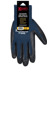 Kinco Polyester Knit Shell & Nitrile Palm