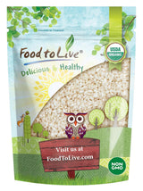 Food to Live Organic Italian Arborio Rice, 1 Pound Non-GMO, Short-Grain White Rice Variety, Superfino, Vegan, Kosher, Bulk. Creamy Texture. Ideal for Creamy Risotto