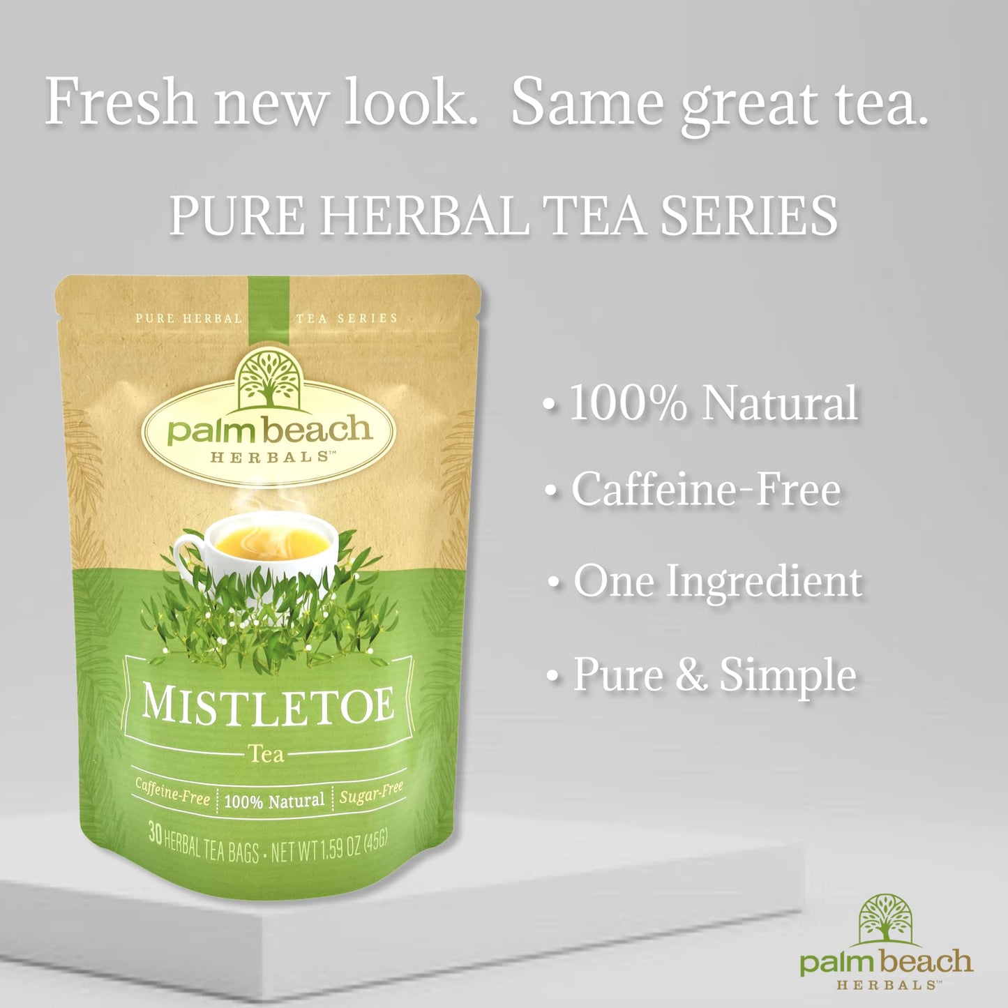 Palm Beach Medicinal Herbs - Mistletoe Tea - Pure Herbal Tea Series, 30ct