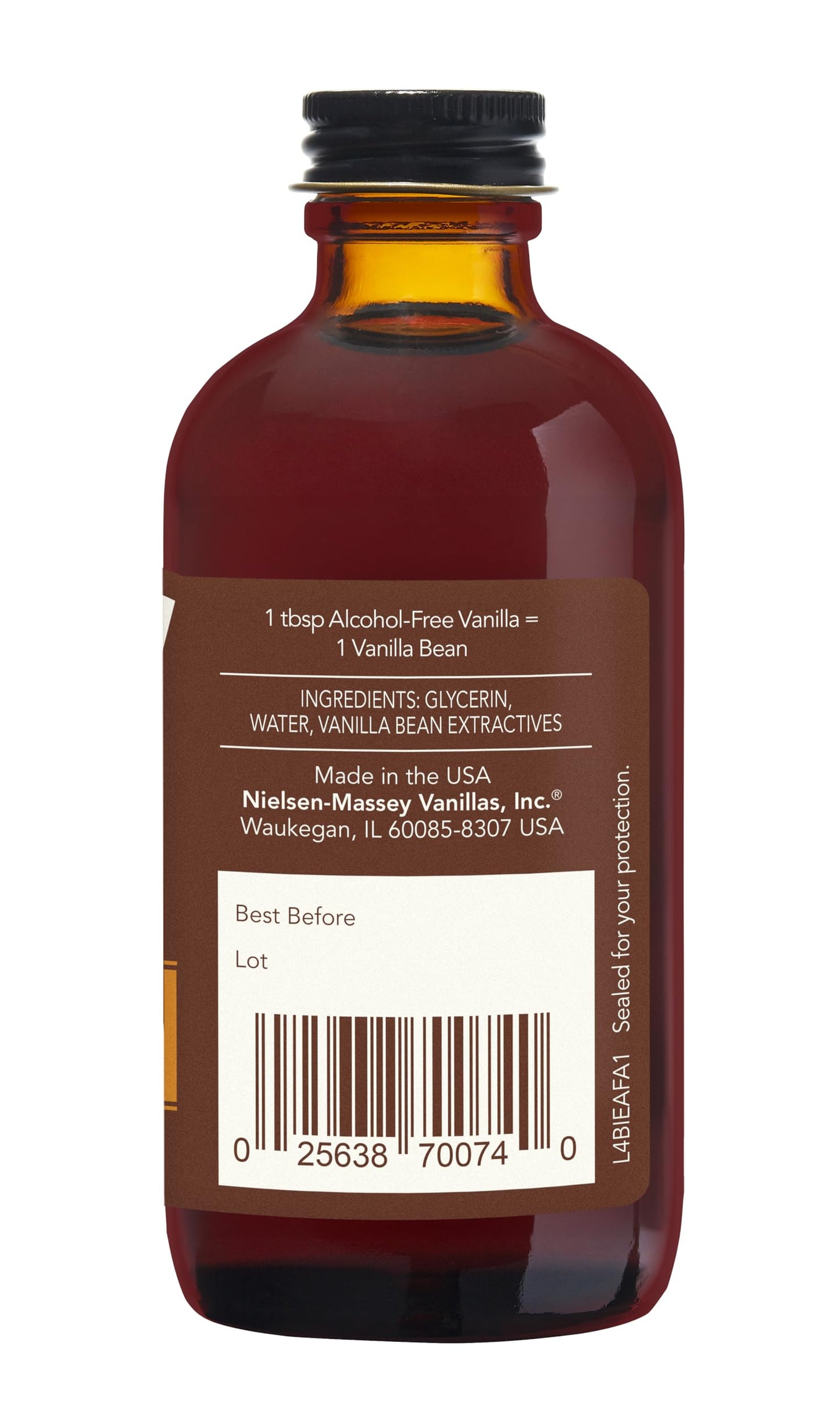 Nielsen-Massey Alcohol-Free Vanilla for Baking and Cooking, 4 FL OZ