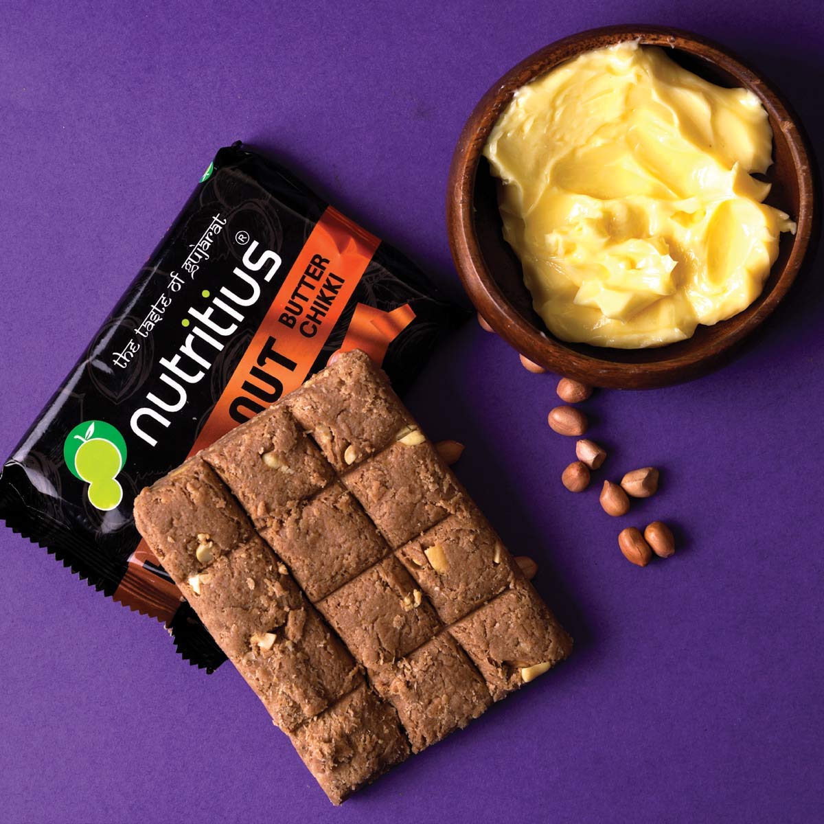 Nutritius Hazelnut Butter & Sukha MEWA Chikkis, 125 Grams (Pack of 7) - Regular Pack