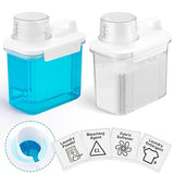 Bikkii Laundry Detergent Dispenser-2 Pack, 51 oz Detergent Dispenser with 4 Removable Labels, Laundry Soap Dispenser for Laundry Room Organization