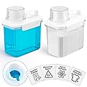 Bikkii Laundry Detergent Dispenser-2 Pack, 51 oz Detergent Dispenser with 4 Removable Labels, Laundry Soap Dispenser for Laundry Room Organization