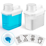 Bikkii Laundry Detergent Dispenser-2 Pack, 51 oz Detergent Dispenser with 4 Removable Labels, Laundry Soap Dispenser for Laundry Room Organization