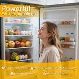 WeelenkEco Refrigerator Deodorizer - More Effective Than Baking Soda, Effectively removes stubborn refrigerator odors, Natural Gel (4 Pcs/Lemon