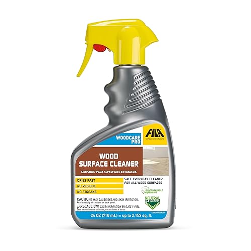 FILA Surface Care Solutions, WOODCARE PRO, Wood Cleaner for All Wood Floors and Surfaces, Suitable as Wood Floor Cleaner Spray, Wood Furniture