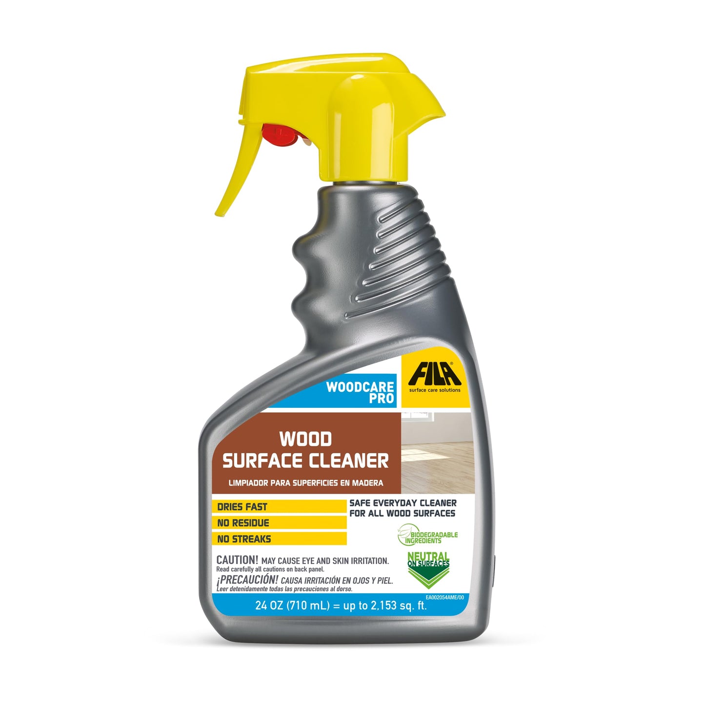 FILA Surface Care Solutions, WOODCARE PRO, Wood Cleaner for All Wood Floors and Surfaces, Suitable as Wood Floor Cleaner Spray, Wood Furniture