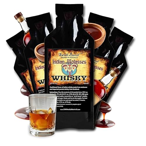 Indian Molasses Rum Flavoring Essence (5 Pack) Liquor Flavor Refill Packets for Bootleg Kits & Barrel Aging, Swish Barrel Extract for Cocktails