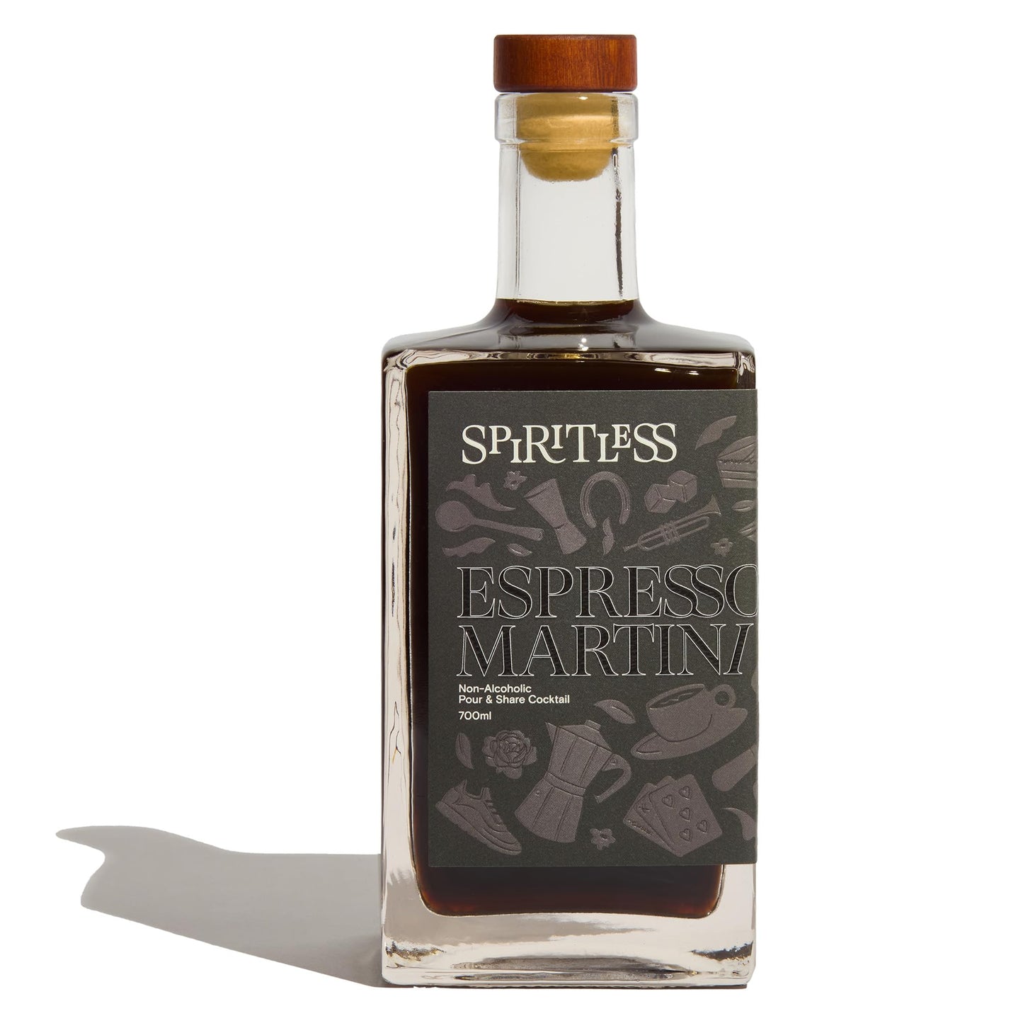 SPIRITLESS Non-Alcoholic Espresso Martini, Pour & Share Cocktail, Made with Real Brewed-Coffee, 700ml Bottle