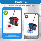 4 Pack Spin Mop Replacement Head Compatible with O Cedar EasyWring 1 Tank Microfiber, 30-58" Handle, Upgraded Triangle Mop Base and Scrub Brush Combo