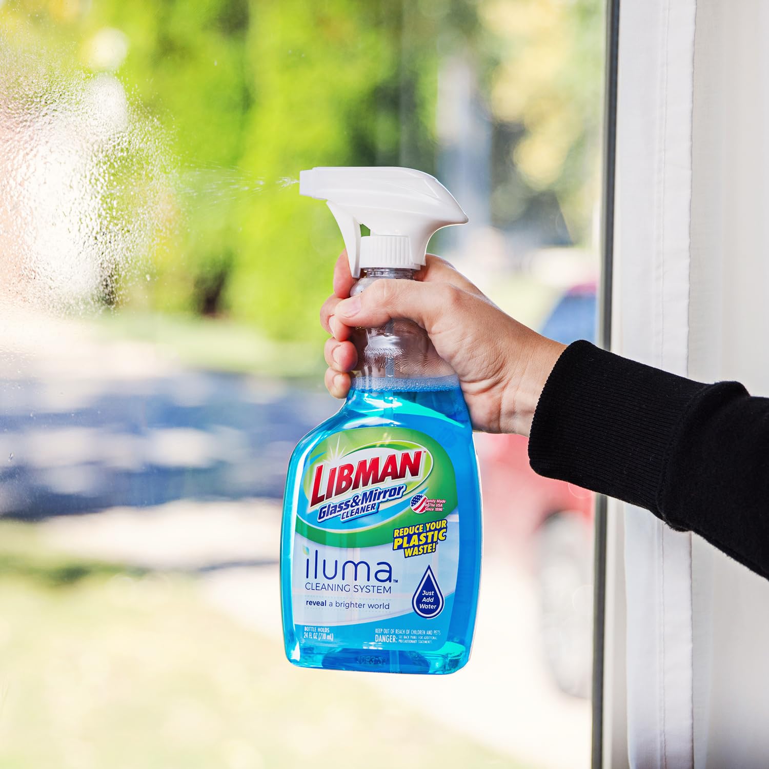 Libman Iluma Glass & Mirror Cleaner Refill | Window Cleaning Pods Glass & Mirror Cleaner | Mirror Cleaner Refill | Chrome Cleaner Refill | 3 Pods |