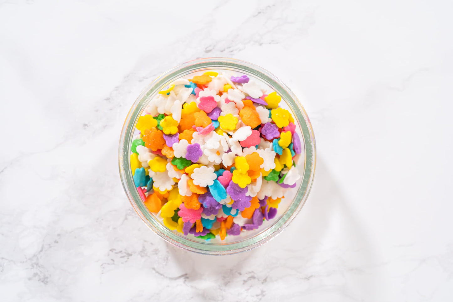 Bakerpan Spring Sprinkles for Cake Decorating - Flower Confetti Edible 4 Ounces - Edible Confetti Sprinkles for Cupcakes, Ice Cream, Cookies, Cakes