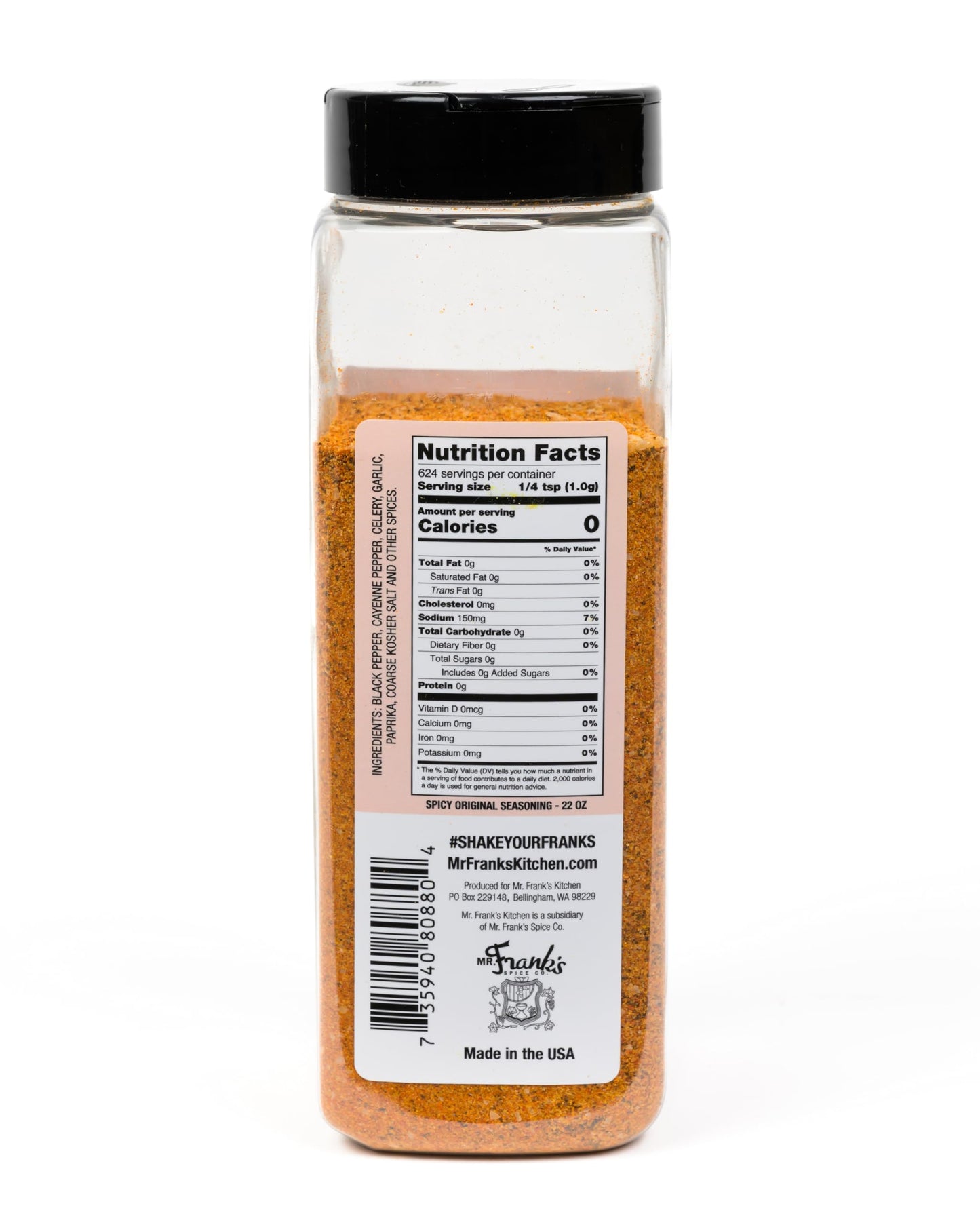 MR FRANK'S KITCHEN | Spicy Original | All Purpose Hot Seasoning | Bold Chili Spice Blend for Grilled Meats, Veggies, Marinades & Eggs | Made in USA |