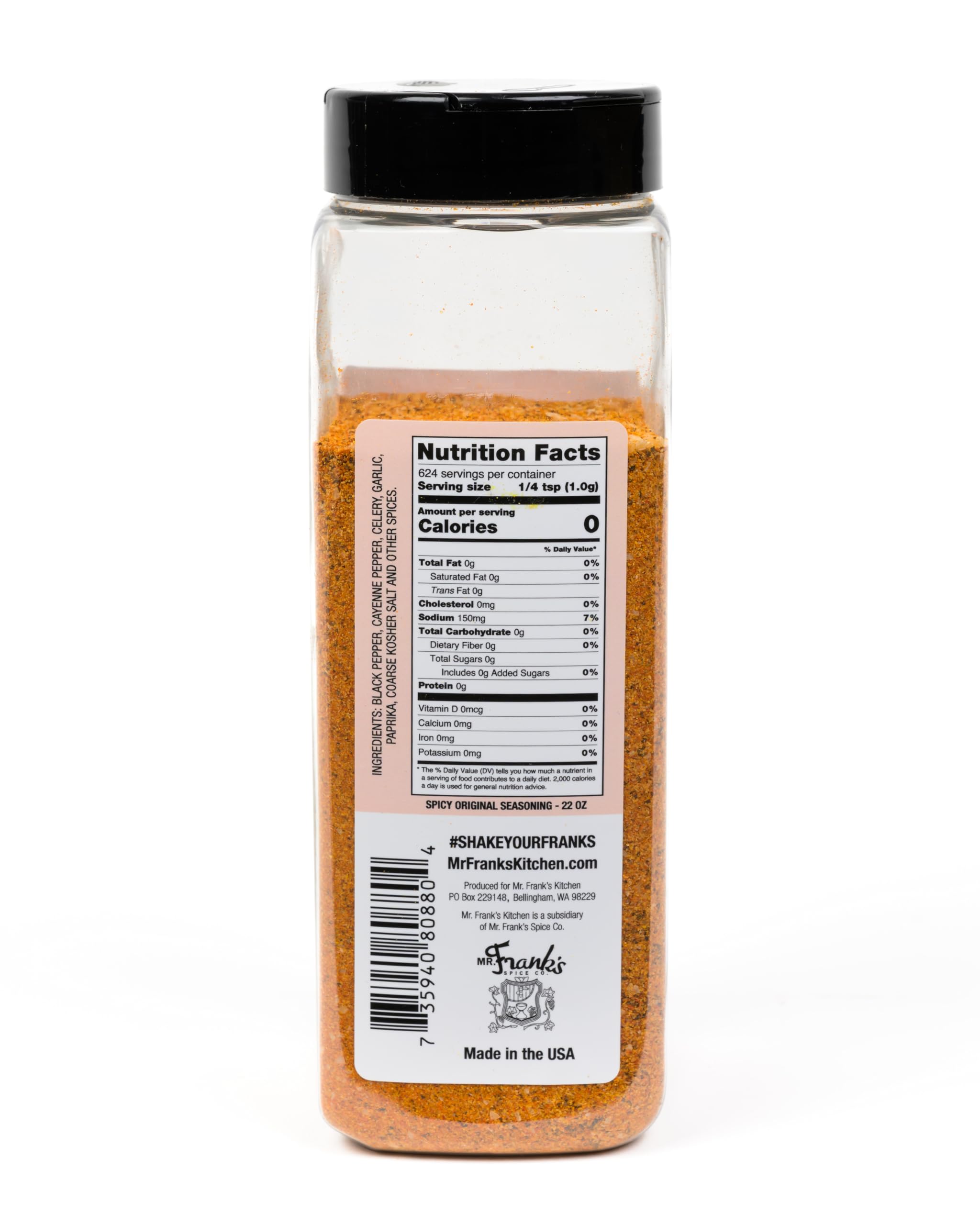 MR FRANK'S KITCHEN | Spicy Original | All Purpose Hot Seasoning | Bold Chili Spice Blend for Grilled Meats, Veggies, Marinades & Eggs | Made in USA |