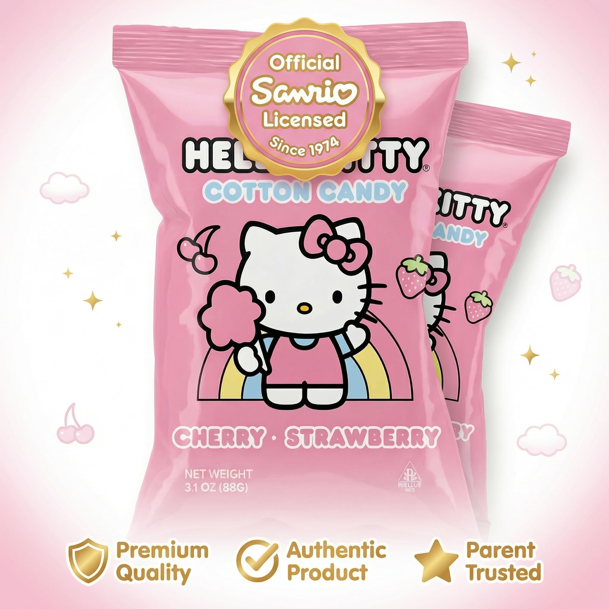 Hello Kitty Cotton Candy 3.1 oz (Pack of 2)
